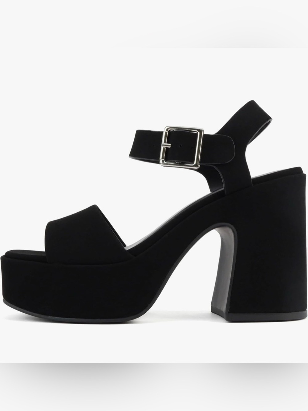 Soda New Launch Black Platform Chunky High Heeled Size 11 Sandal #Lux-SH-1